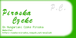 piroska czeke business card